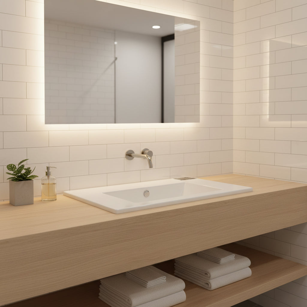 *** (DESC.) Lavamanos Semiempotrar Star 80 De 80 X 49 Cms Blanca