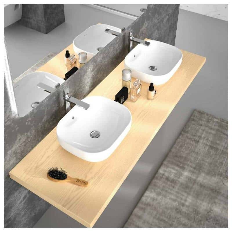 *** Lavamanos De Apoyo Sanibold De 48 x 40 Con Rebose Bl