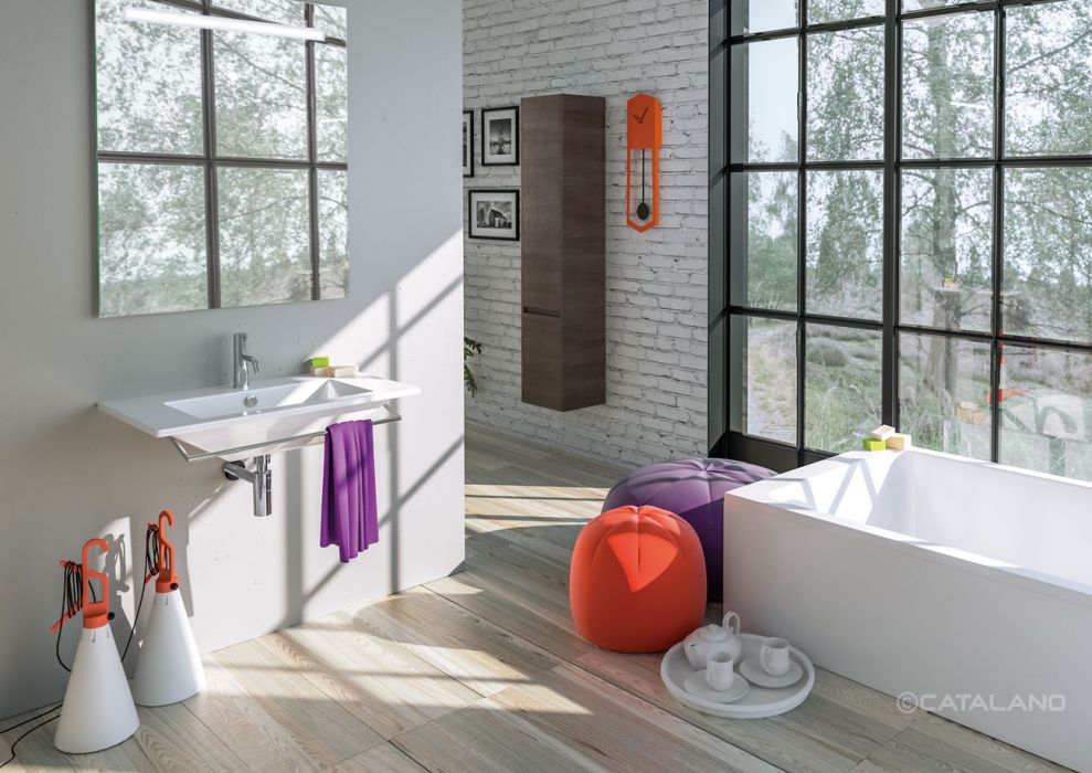 *** (DESC.) Lavamanos Semiempotrar Star 80 De 80 X 49 Cms Blanca
