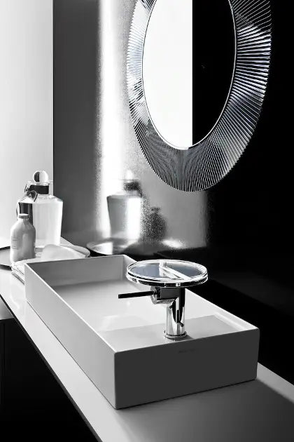 Lavamanos Sobreponer Rectangular 75x35cms Kartell S/H Grif. Blanco