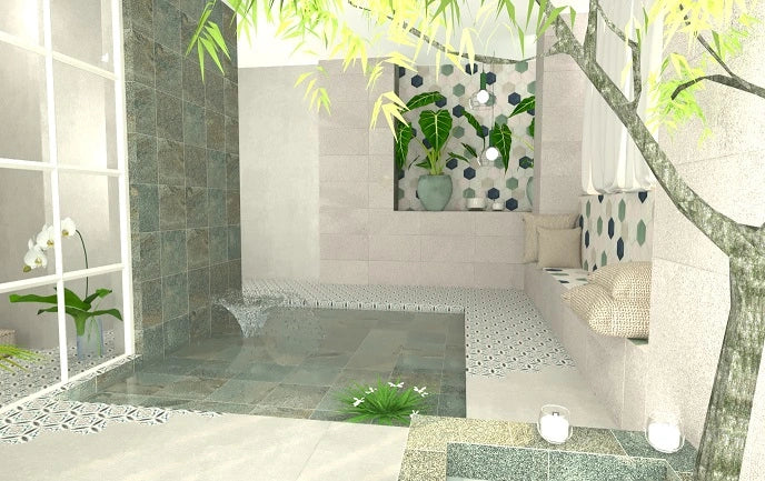 Porcelanato Bali Turquesa 30x30 M2