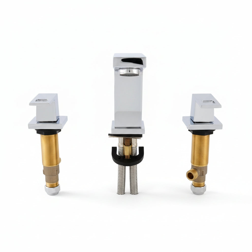 Griferia Lavamanos A 8"  Eurocube Cromo