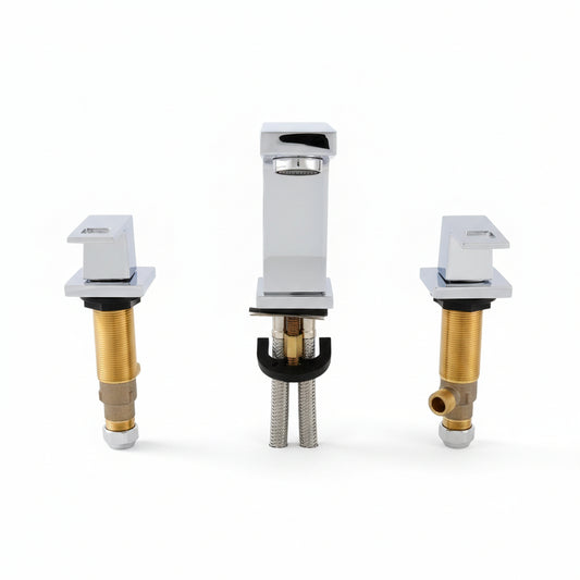 Griferia Lavamanos A 8"  Eurocube Cromo