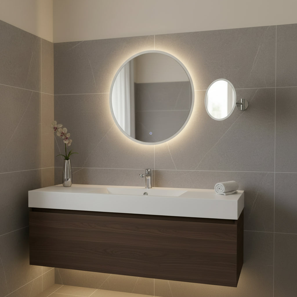 *** (DESC.) Espejo De Maquillaje De Pared Cromo