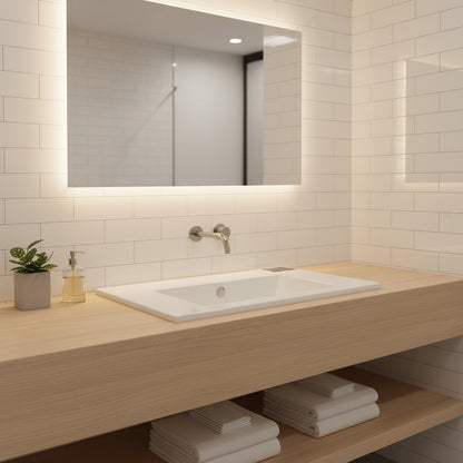 *** (DESC.) Lavamanos Semiempotrar Star 80 De 80 X 49 Cms Blanca