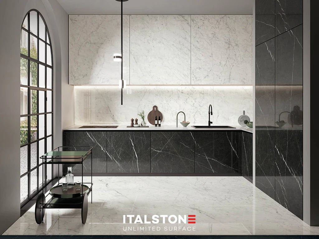 *** Porcelanato Nero Marquinia Mate 160x320 M2 12mm