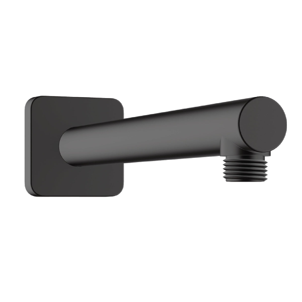 Brazo Ducha a Pared Vernis Shape 240 mm Con Escudo Cuadrado – Negro Mate